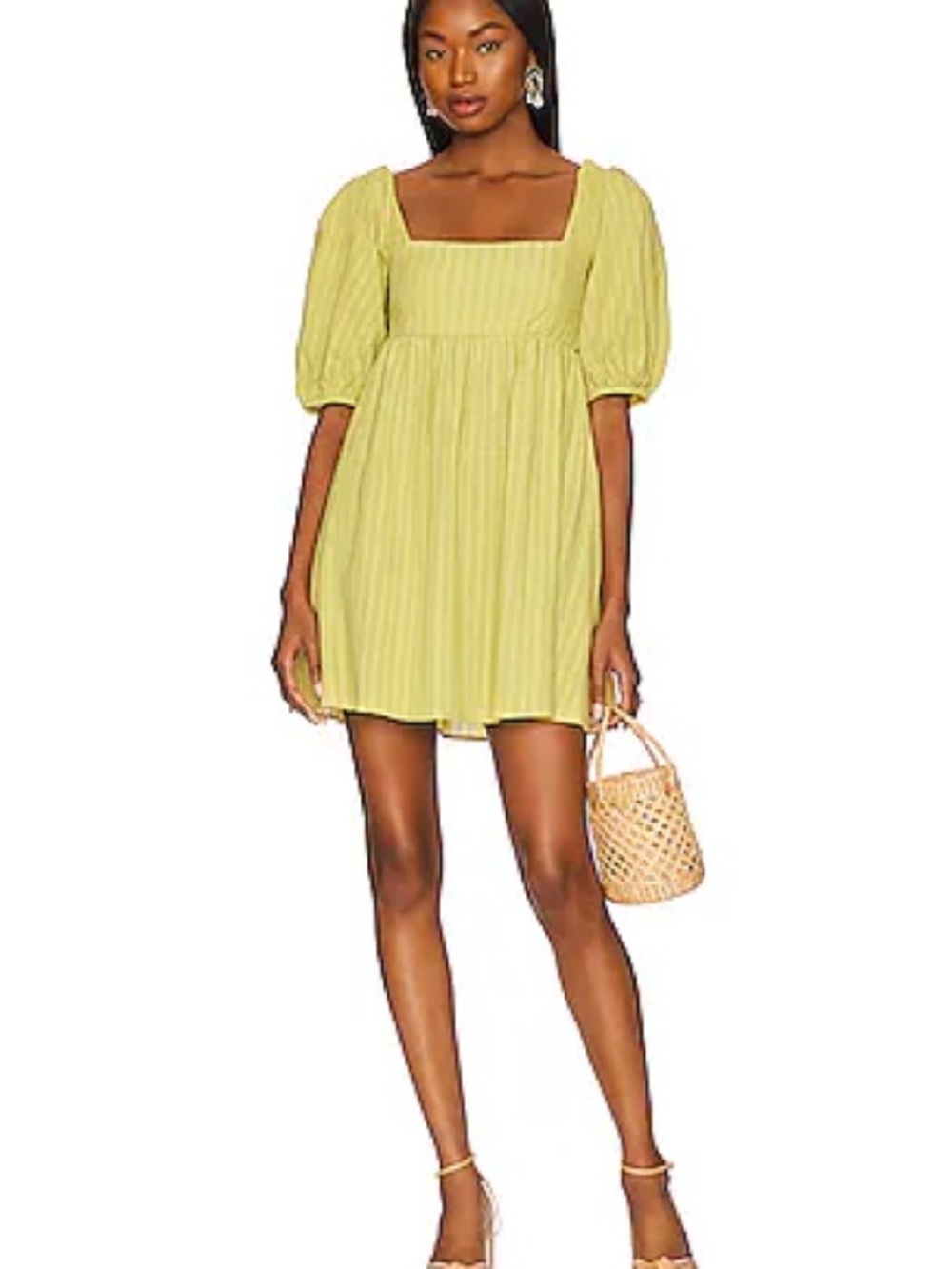 Show Me Your Mumu Smitten Babydoll Dress Pear Green XS Romantic Whimsical Boho